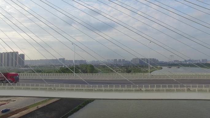 南海奇龙大桥4K航拍广东佛山