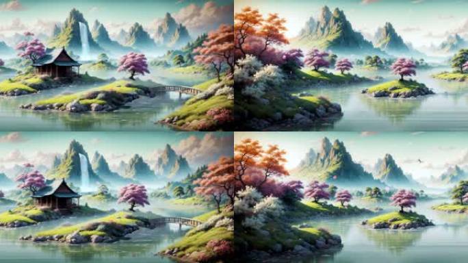 国风山水-无缝循环1