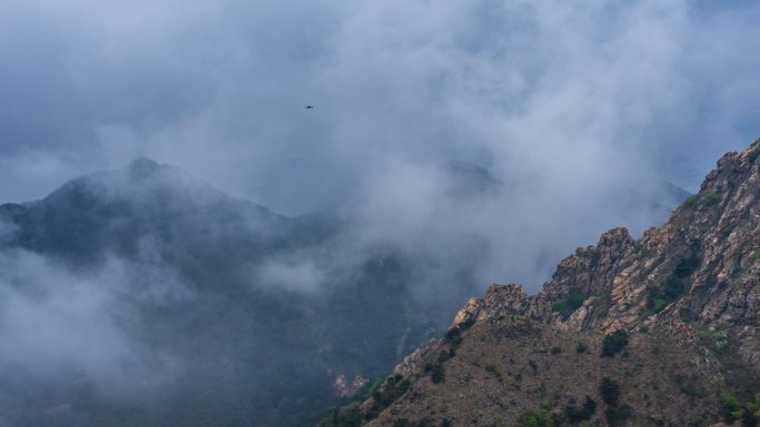 大黑山云海平流雾延时