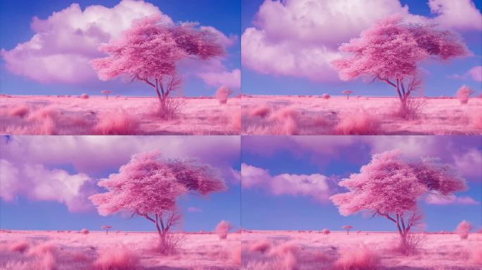美丽的粉色树木