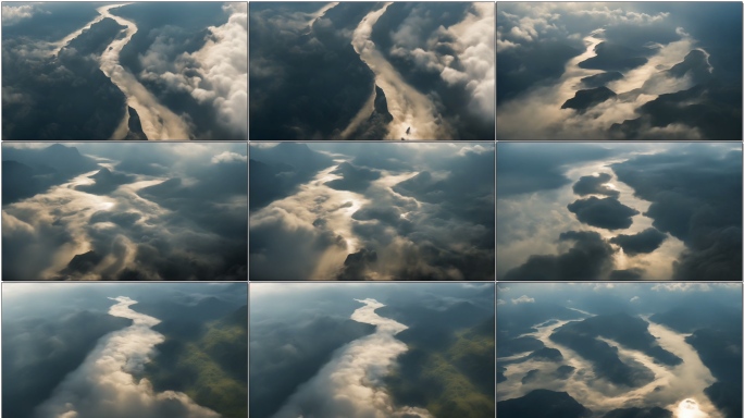 风景 长江浓雾  清晨浓雾 河上浓雾