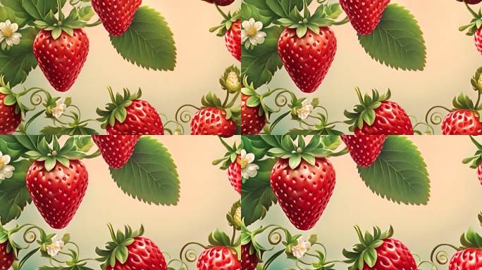 草莓水果卡通动画