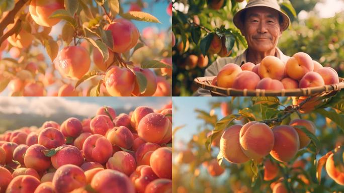 农业 桃子大丰收