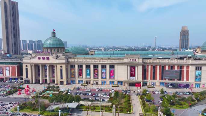 江苏常州江南环球港航拍新北区城市地标风景