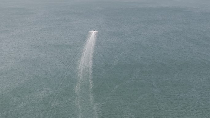 航拍威海国际海水浴场火炬八街沙滩初夏风景