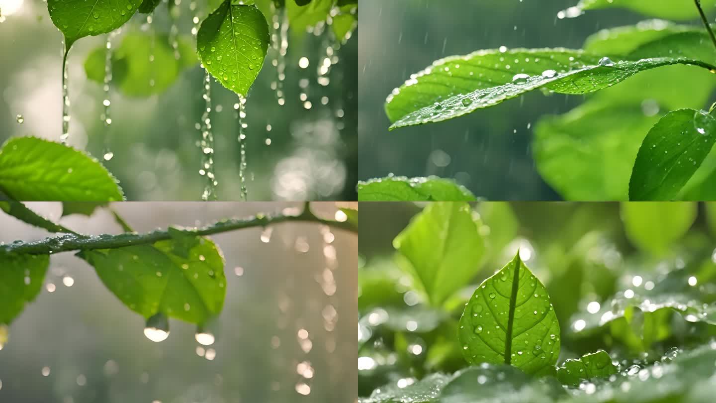 水滴 落叶 大自然 植物 水珠雨露 阳光