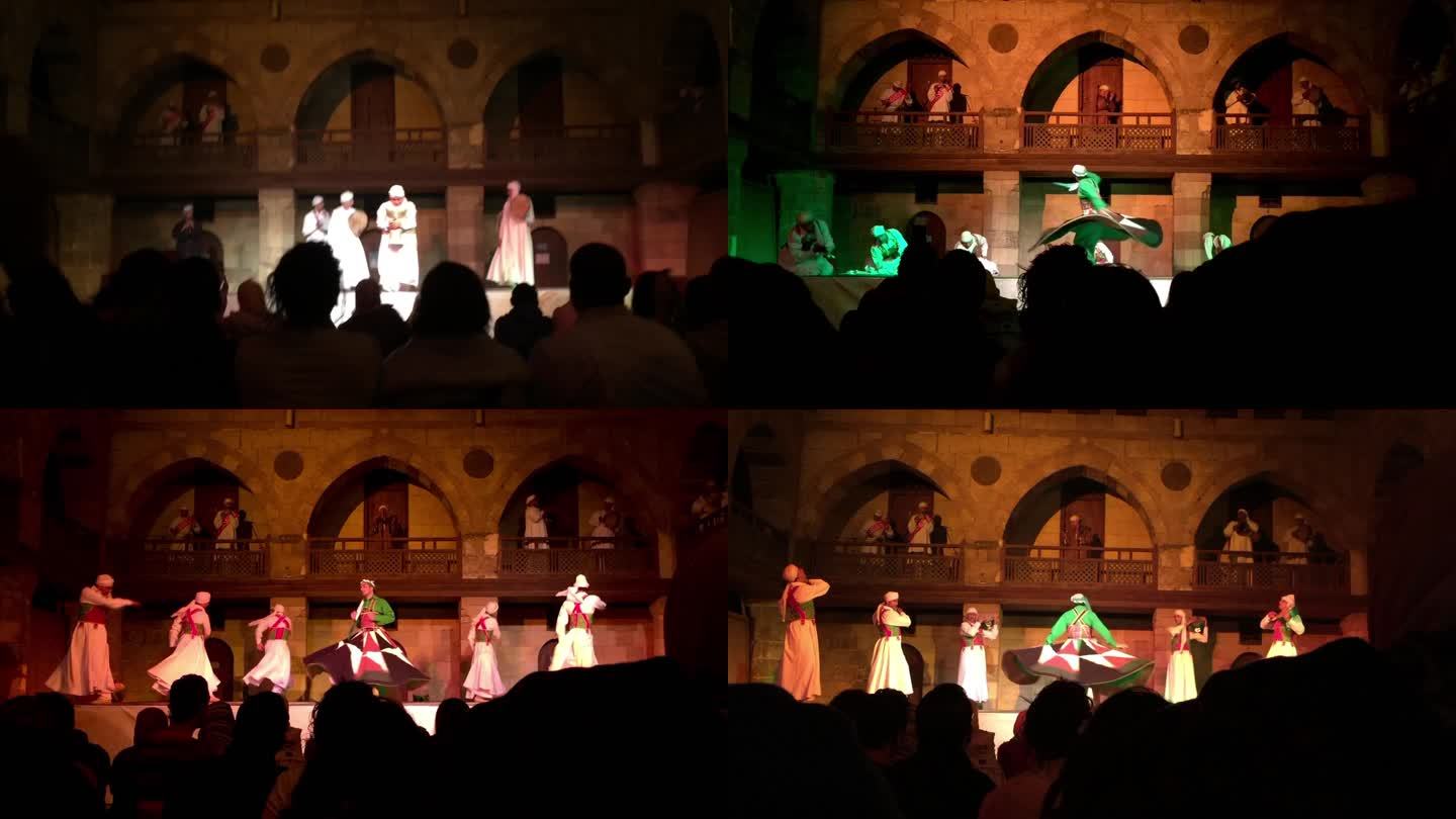埃及传统舞蹈旋转舞苏菲舞，8分钟长
