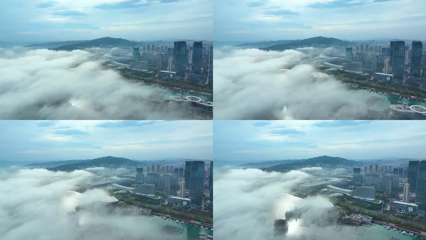厦门会展中心平流雾