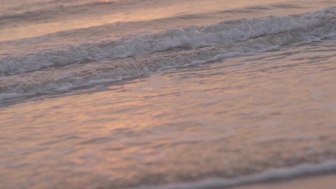 海上日出 海浪浪花特写一