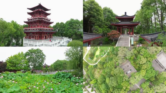 航拍四川江油李白故里/有室内小景