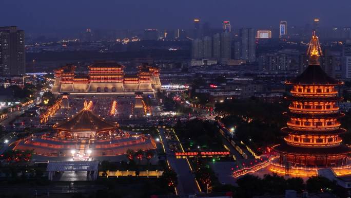 洛阳市隋唐洛阳城夜景