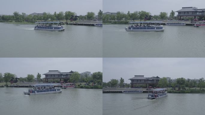 4K扬州大运河博物馆运河三湾游船
