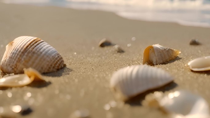 海滩上的贝壳海螺