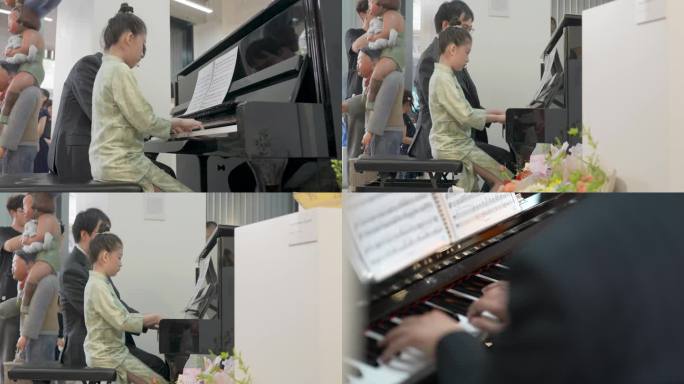 钢琴师带学生表演