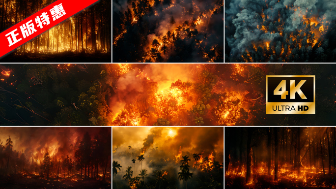 山火 森林火灾 火灾 大火烧山 森林防火