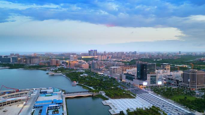 上海市临港新城航拍风光