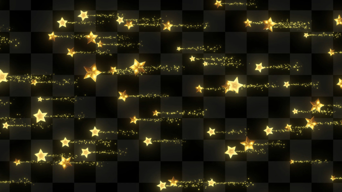 22款4K金色星星粒子透明素材
