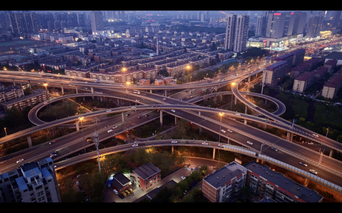 天津城市夜景航拍