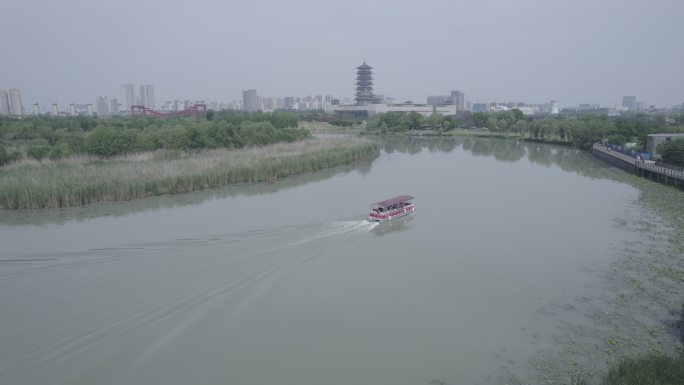 4K扬州大运河博物馆运河三湾游船