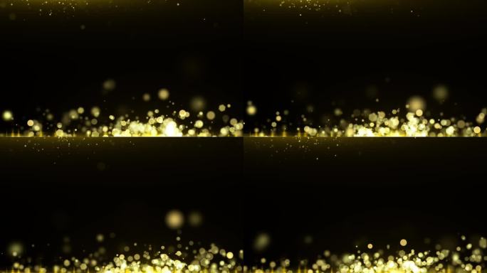 金色粒子背景光斑光点闪烁演讲AE模板