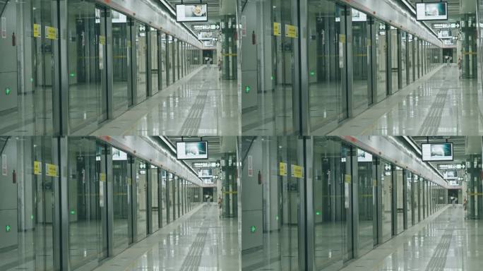 地铁站素材深圳地铁公共交通空镜C0158