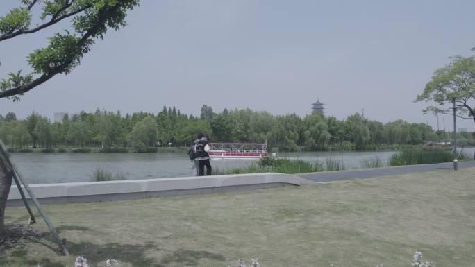 4K扬州大运河博物馆运河三湾游船