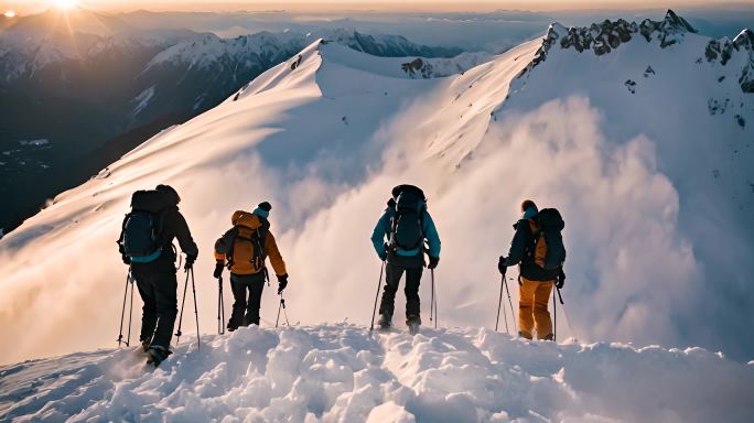 02团队徒步励志攀登雪山