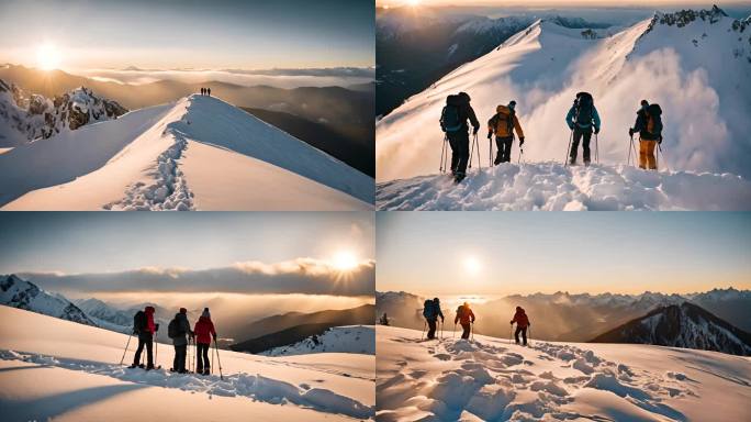 02团队徒步励志攀登雪山