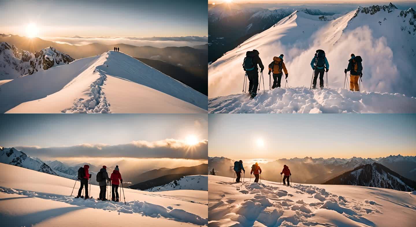 02团队徒步励志攀登雪山