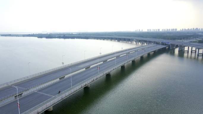 水上公路 航拍 道路风景 道路交通 高速