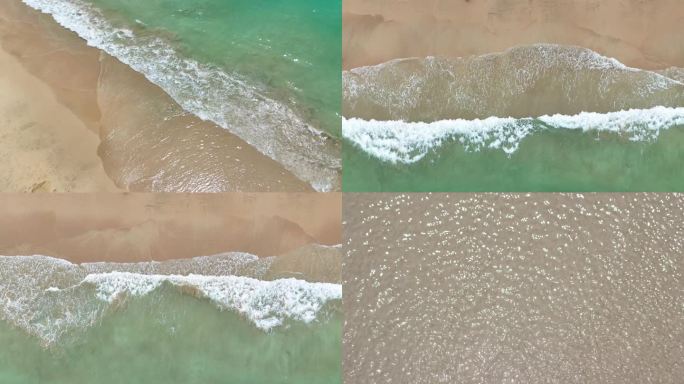4k60帧 海浪 沙滩 波光粼粼 水面