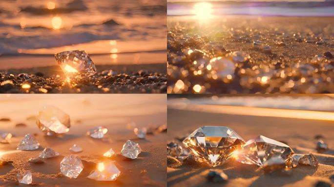 沙滩上的钻石 宝石