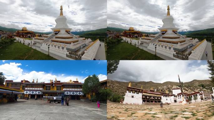 川藏线甘孜扎基寺色拉寺延时摄影