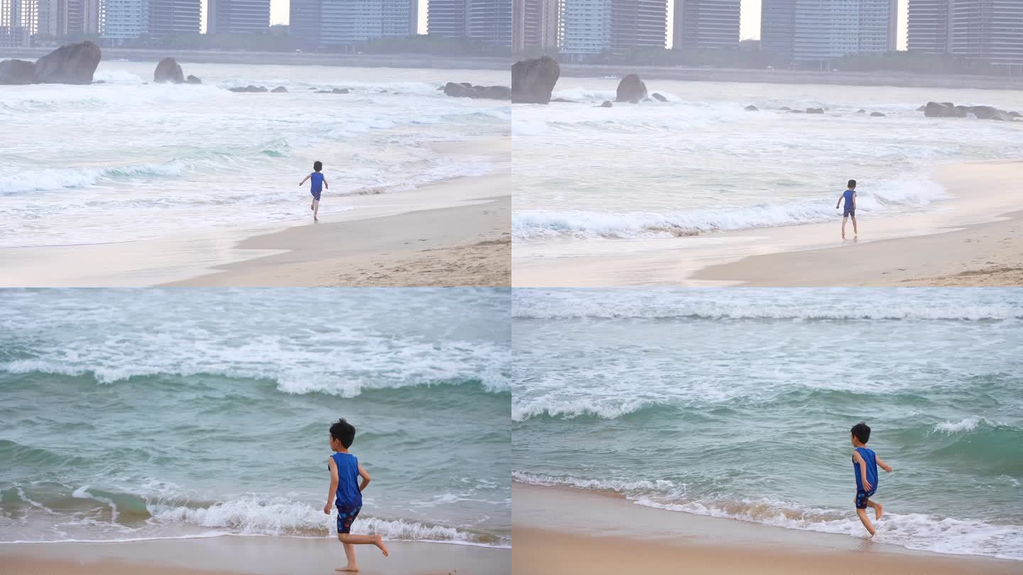 沙滩小孩跑步mp4