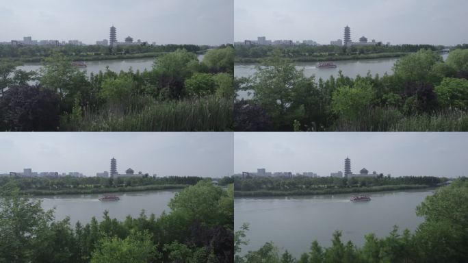 4K扬州大运河博物馆运河三湾游船
