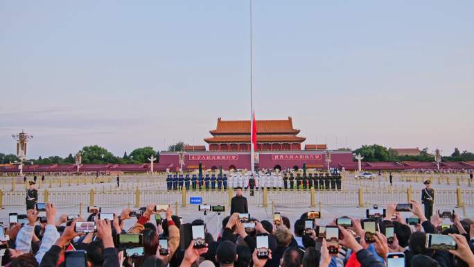 天安门广场升旗  北京天安门  大气北京