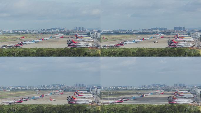 深圳机场顺丰航空机坪延时摄影