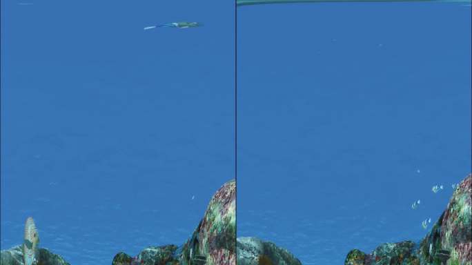 竖屏超广角海底世界8K天幕大屏