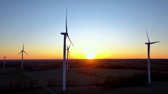 【4K】风力发电风车风力新能源国家电网
