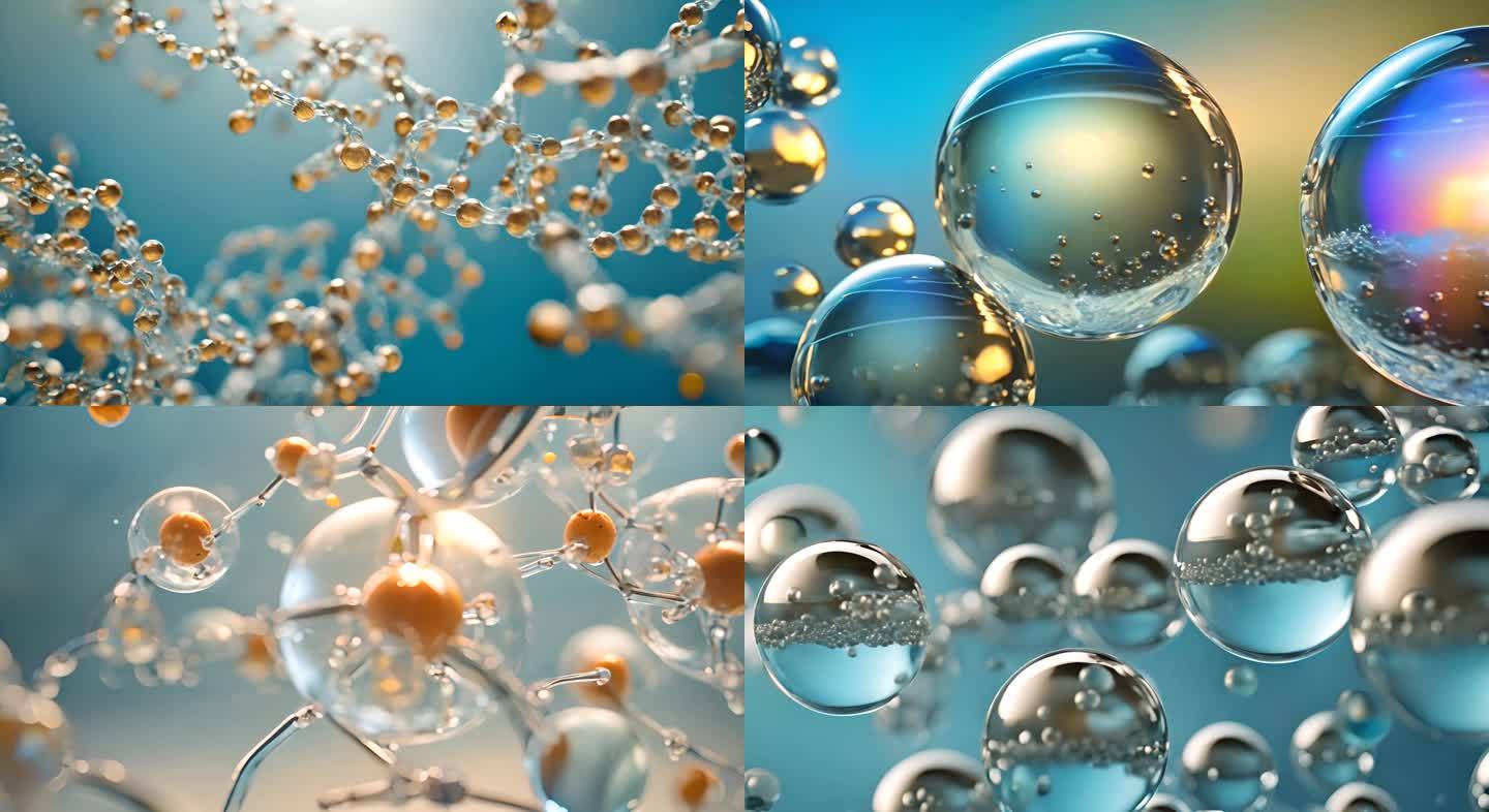 细胞水分子结构AI视频