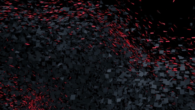 【4K时尚空间】黑红炫酷几何碎片快闪元素