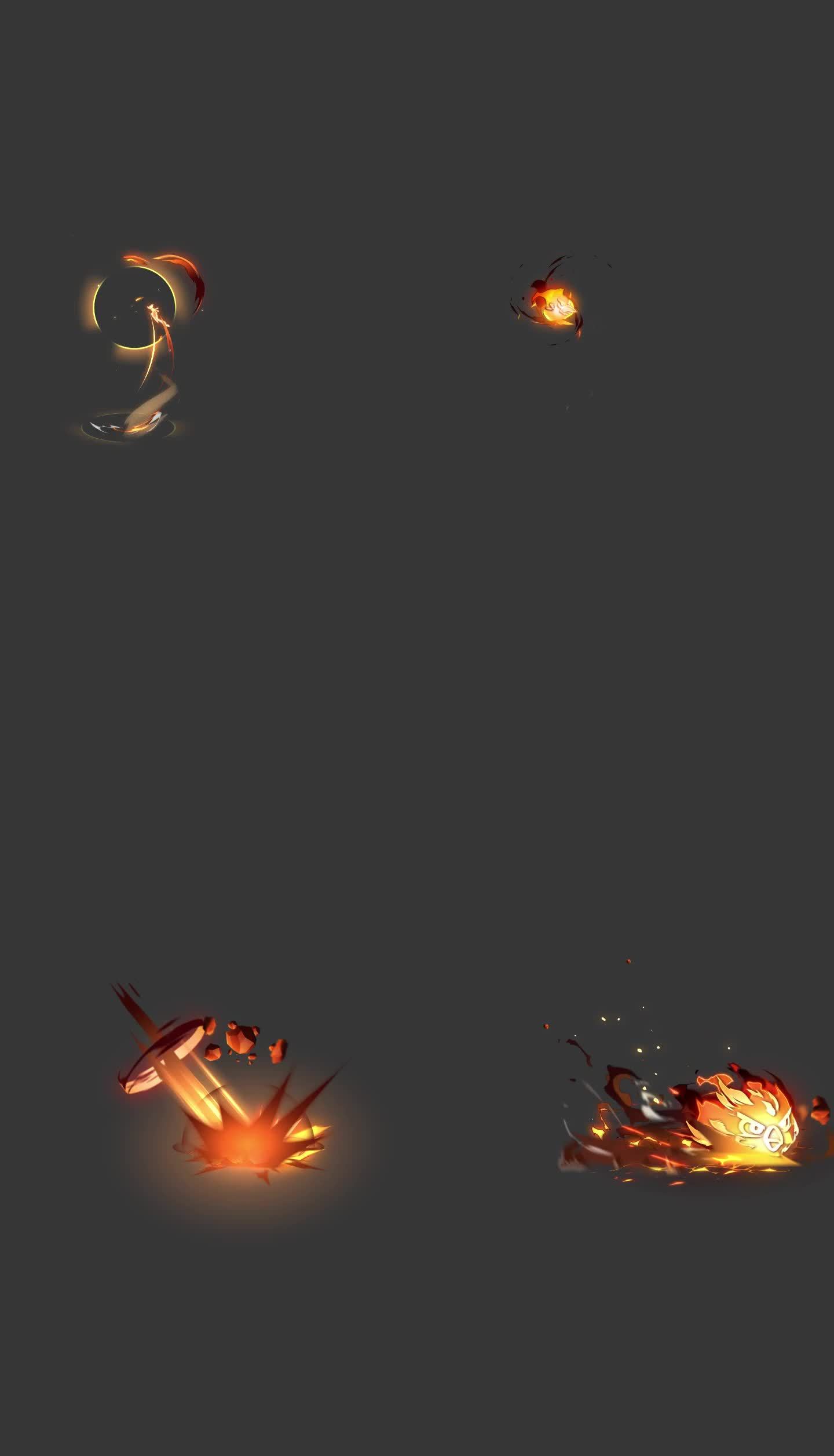 【AE工程】火焰攻击技能游戏特效二次元