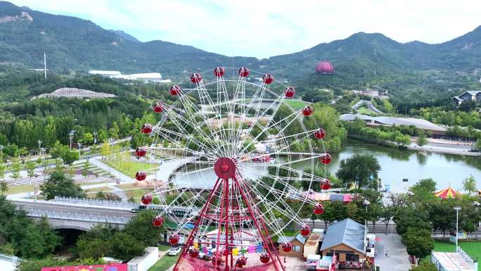 青岛风景 世博园 摩天轮 山景