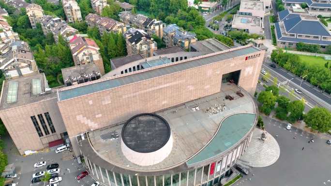 湖北美术馆武汉市东湖路航拍武昌区城市风景