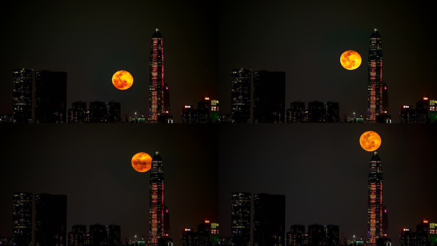 深圳月亮 月升