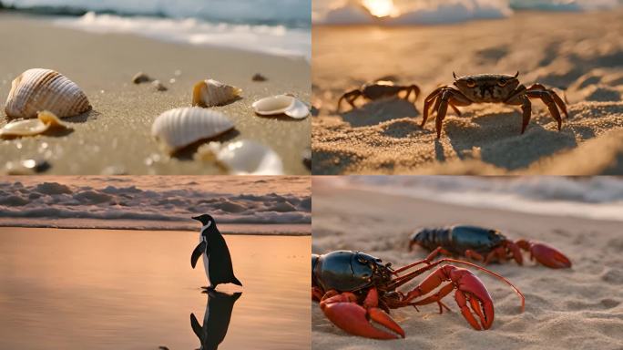 海滩上的海洋生物