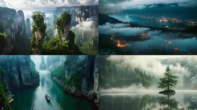 中国秀美山川河流自然美景
