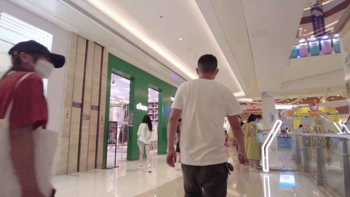 商场逛街购物人群人流空镜头视频素材49