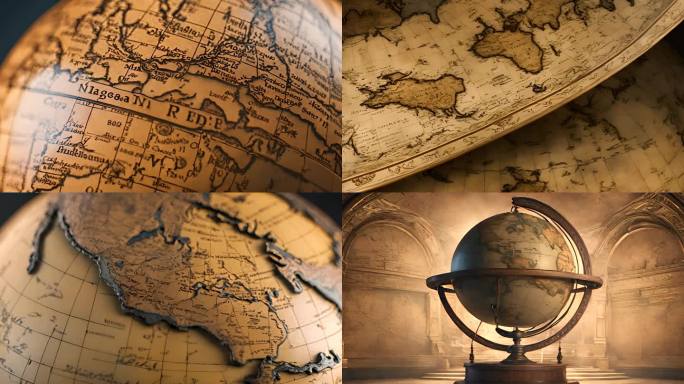 古老的地球仪 地图 地球仪 世界地图