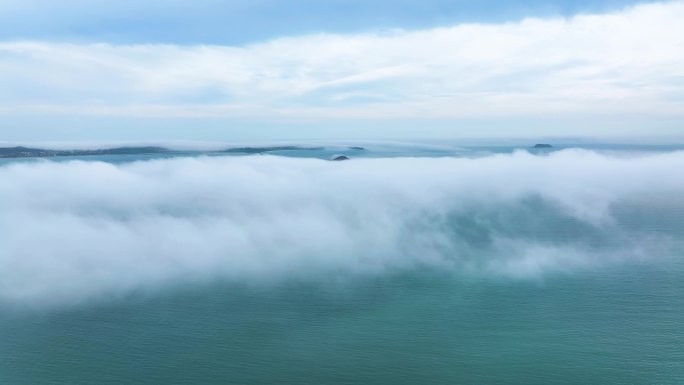 海面平流雾4K航拍